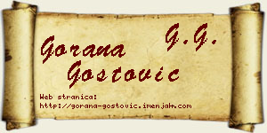 Gorana Gostović vizit kartica